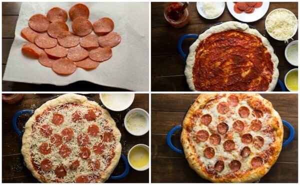 مراحل درست کردن پیتزا